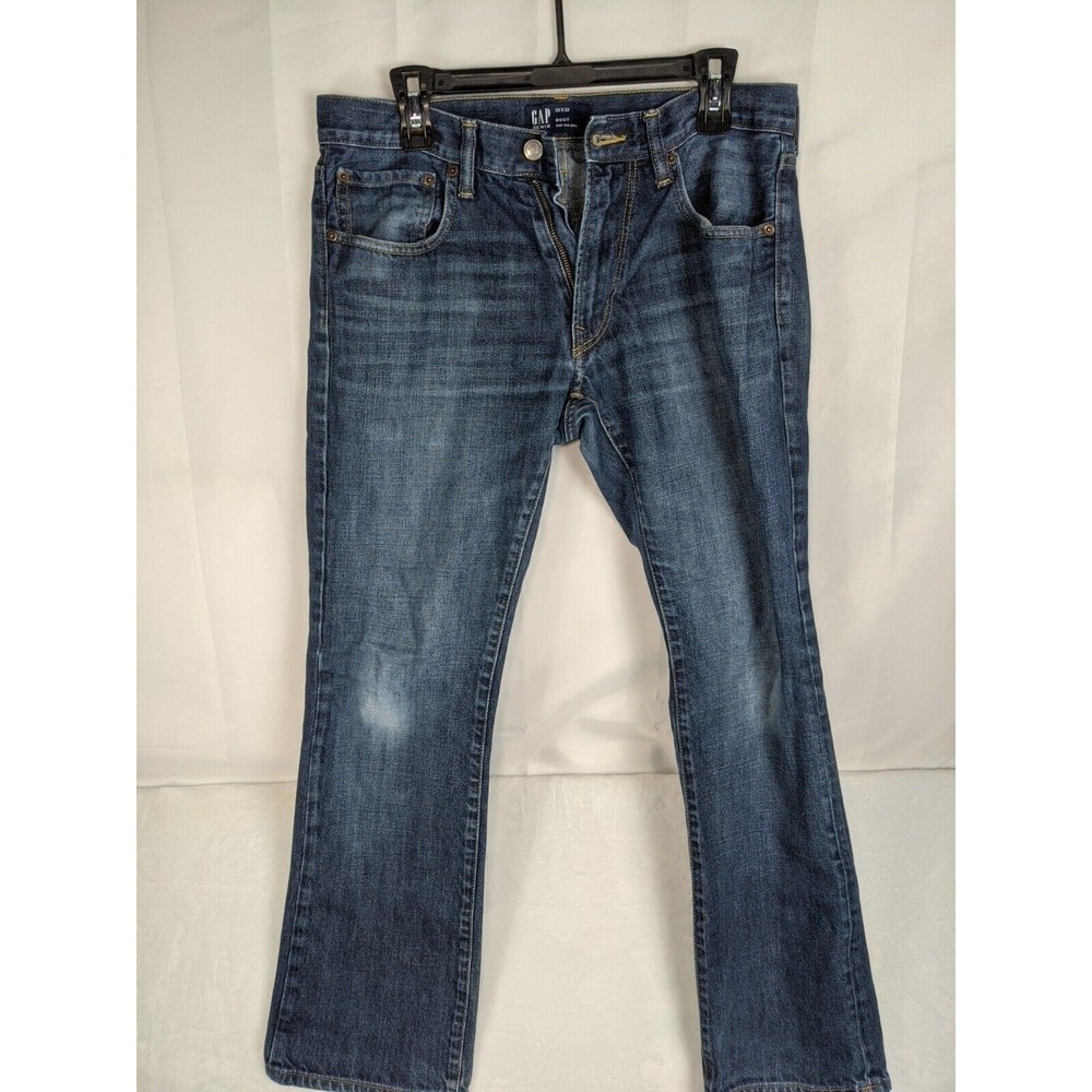 Gap Jeans Men 32x32 Boot Cut Blue Denim Medium Wash Blue